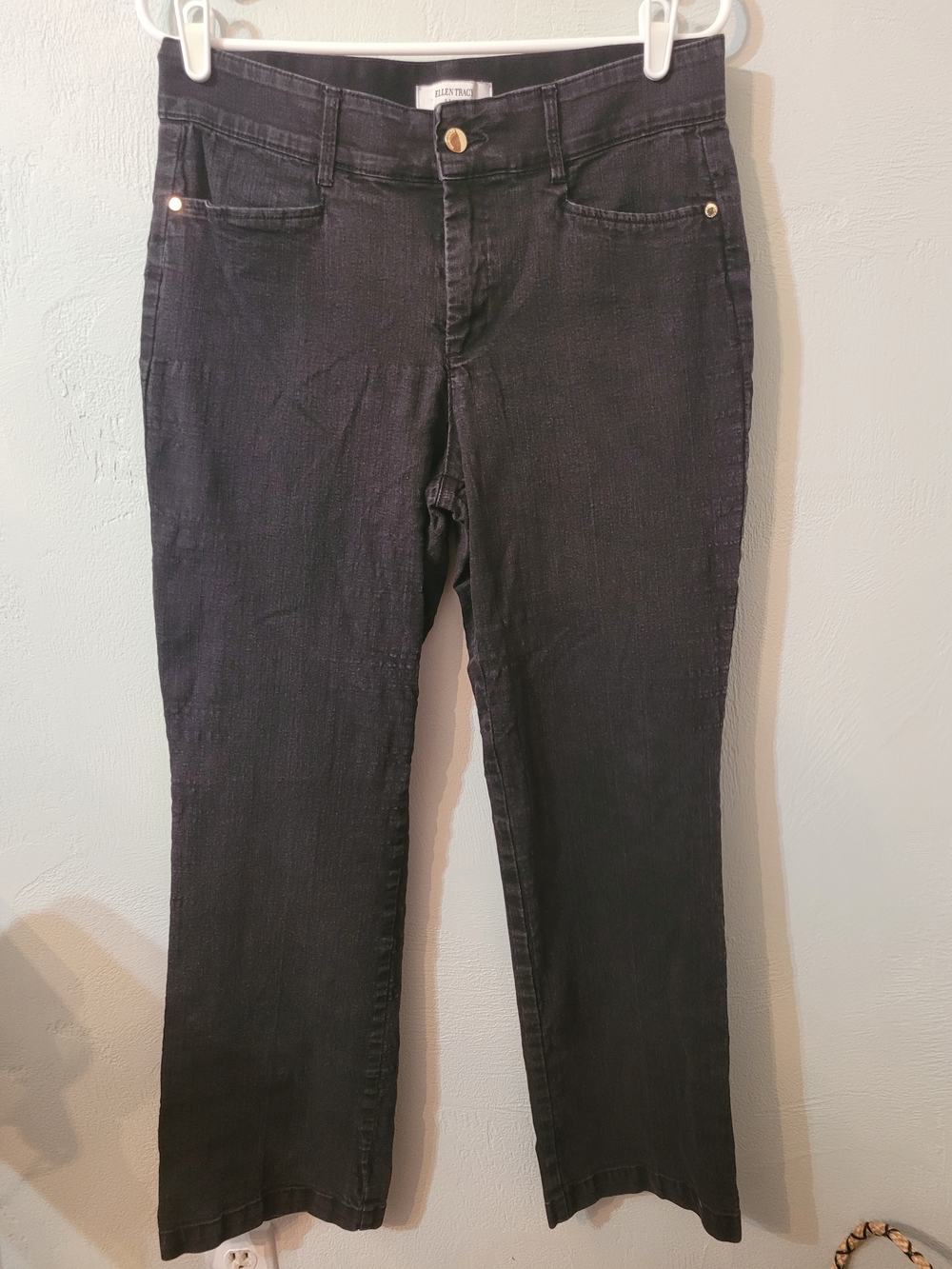 Ellen Tracy Tummy Control Straight-Leg Cotton Blend  Women’s Jeans Size 10